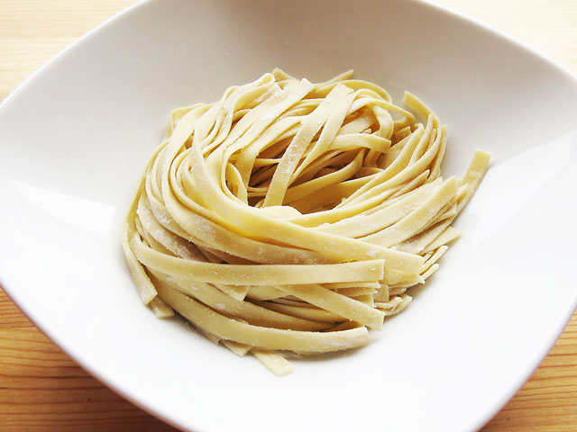 寝かせて完成した、生パスタ麺