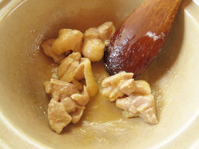 鶏肉を炒める-チキングラタンのレシピ/作り方