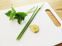 分量の目安、万能ねぎと三つ葉、生姜