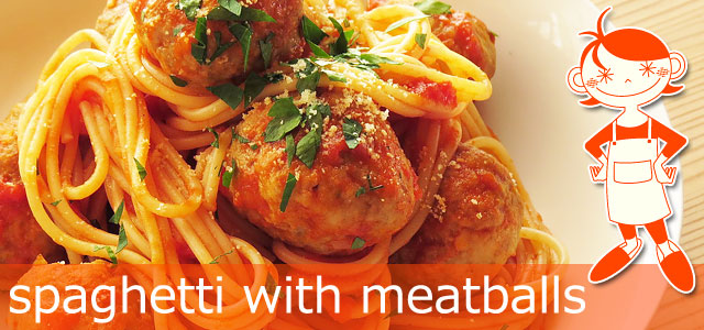 ミートボールスパゲティのレシピ、イメージ画像