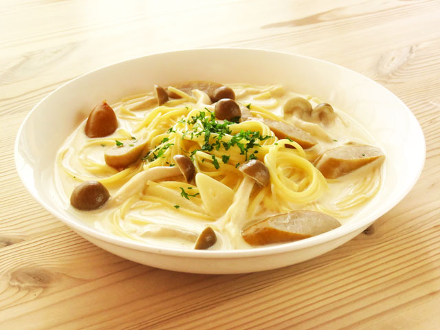 生クリームなし！牛乳で作るクリームパスタの簡単レシピの画像